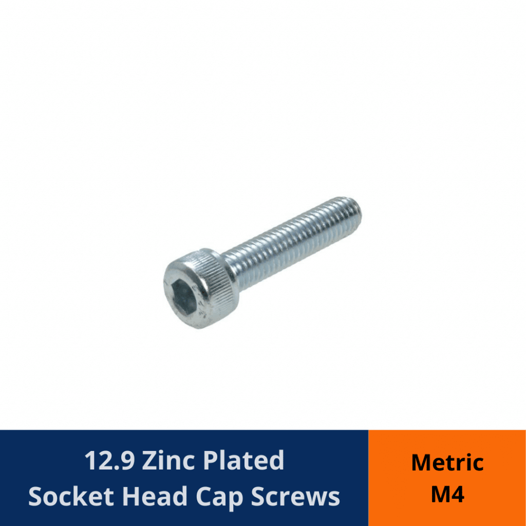 SOCKET HEAD CAP SCREW ZINC PLATED HIGH TENSILE M4 Gold Coast Bolt In