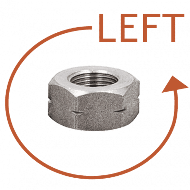 Left Hand Thread Standard Hex Nut