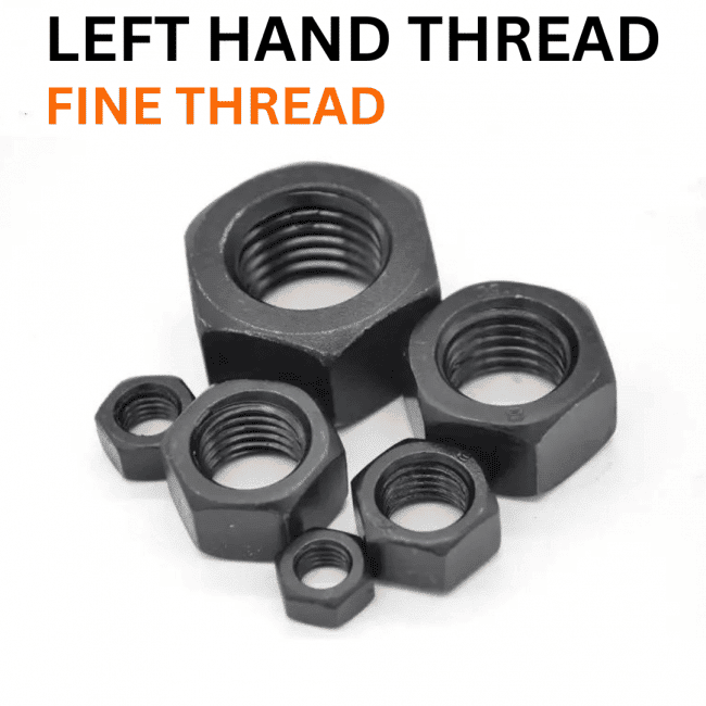 Left Hand Thread Standard Hex Nut Fine Thread 4.8