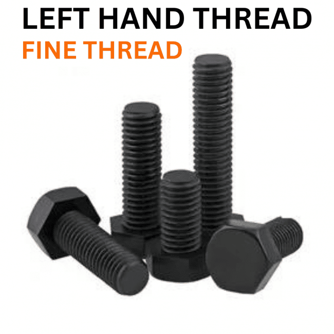 Left Hand Thread Hex Bolt Fine Thread 12.9