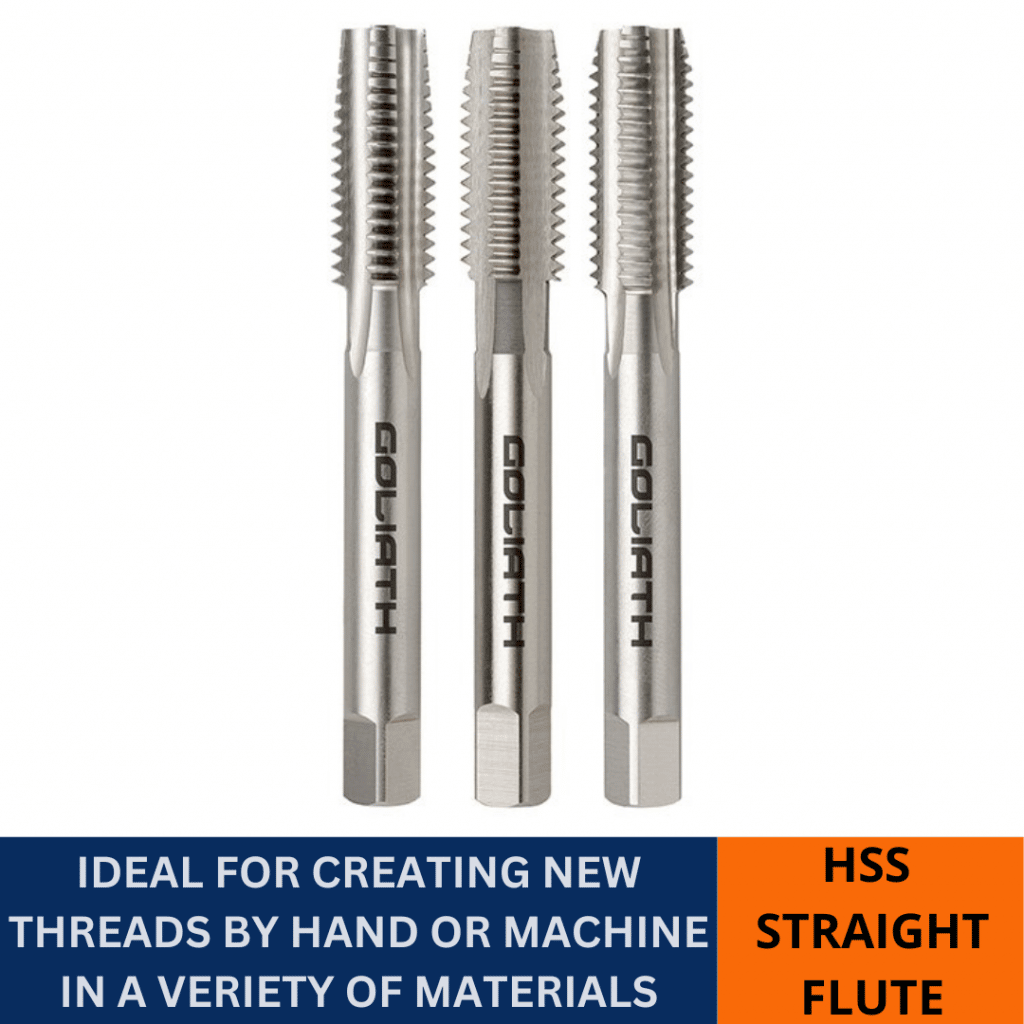 GOLIATH HSS STRAIGHT FLUTE MACHINE AND HAND TAP Gold Coast Bolt In